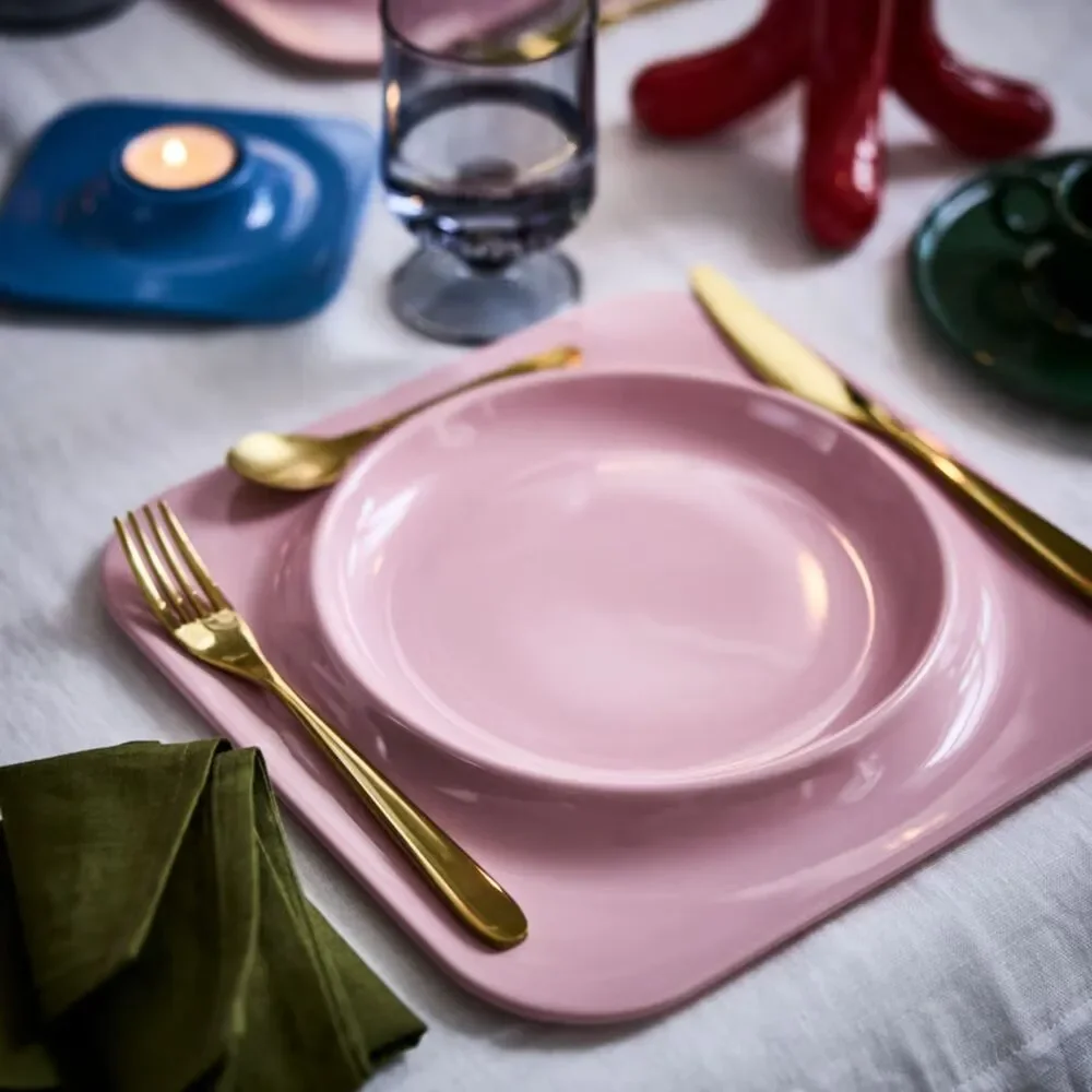 IKEA VINTERFINT Plate, Pink, 10 ½x10 ½ 